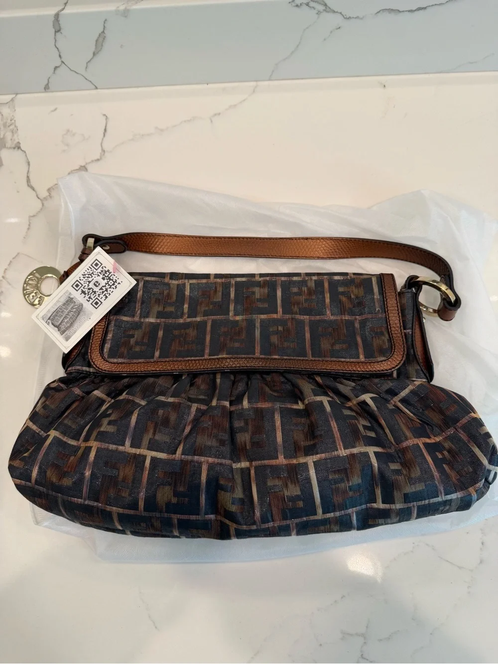 Fendi Zucca Forever Mama Shoulder Bag